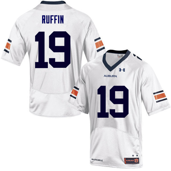 Auburn Tigers Men's Nick Ruffin #19 White Under Armour Stitched College NCAA Authentic Football Jersey UVB6074JA